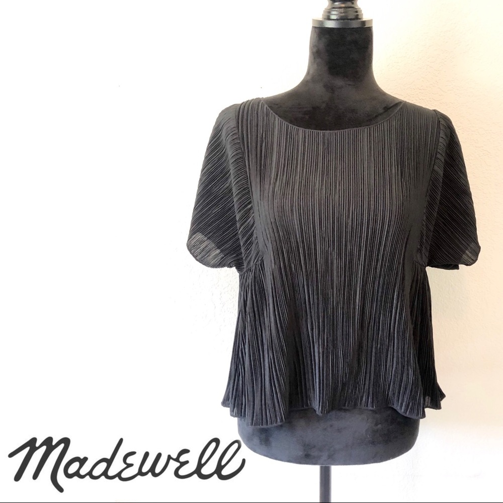 Madewell Pleated Short Sleeve Top